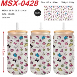 sanrio Anime frosted glass cup...