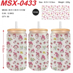 sanrio Anime frosted glass cup...