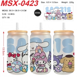 sanrio Anime frosted glass cup...