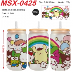 sanrio Anime frosted glass cup...