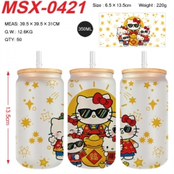 sanrio Anime frosted glass cup...