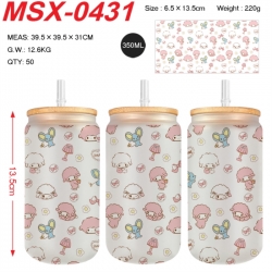 sanrio Anime frosted glass cup...