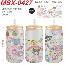 sanrio Anime frosted glass cup...