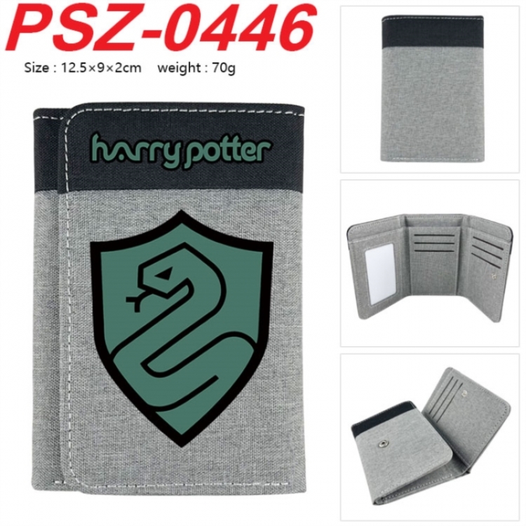 Harry Potter Anime color blocked three fold concealed wallet 12.5X9X2CM 70G