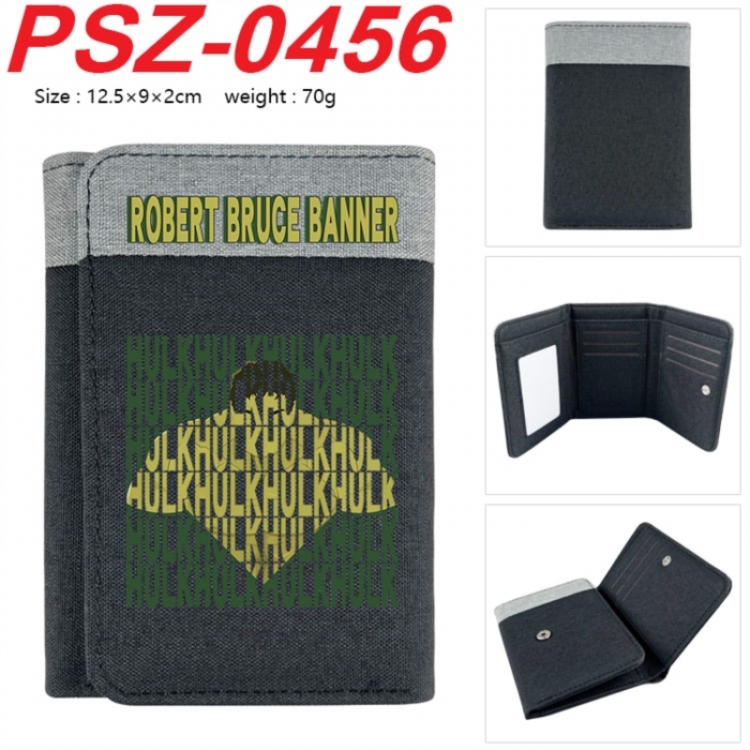 Marvel Anime color blocked three fold concealed wallet 12.5X9X2CM 70G
