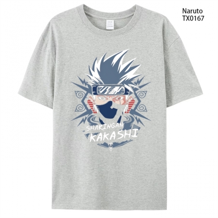 Naruto Anime peripheral printed pure cotton T-shirt from S to 4XL