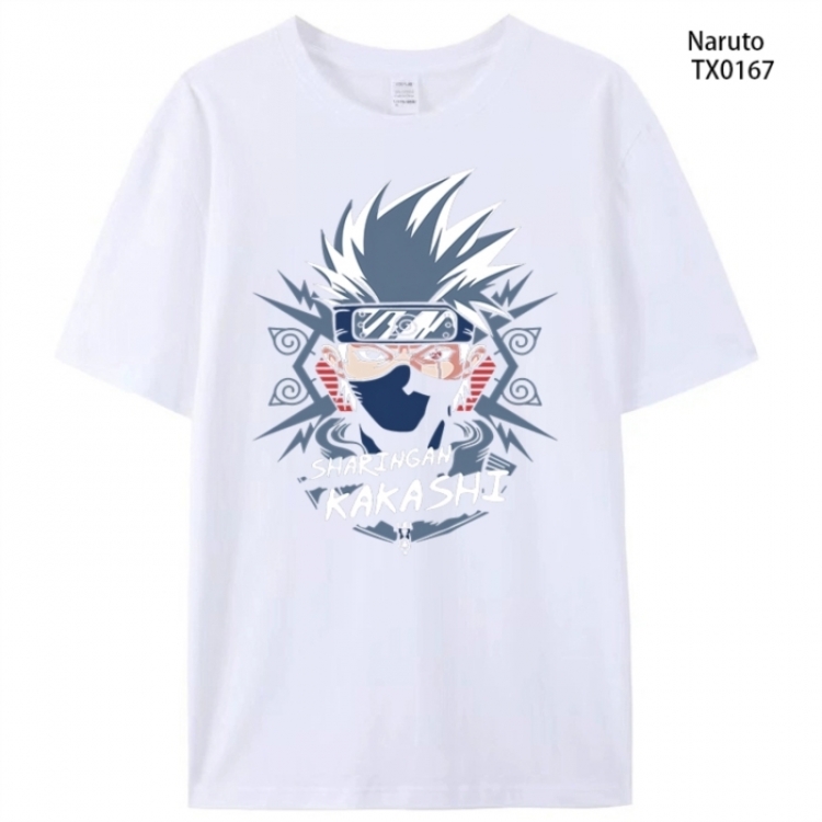 Naruto Anime peripheral printed pure cotton T-shirt from S to 4XL