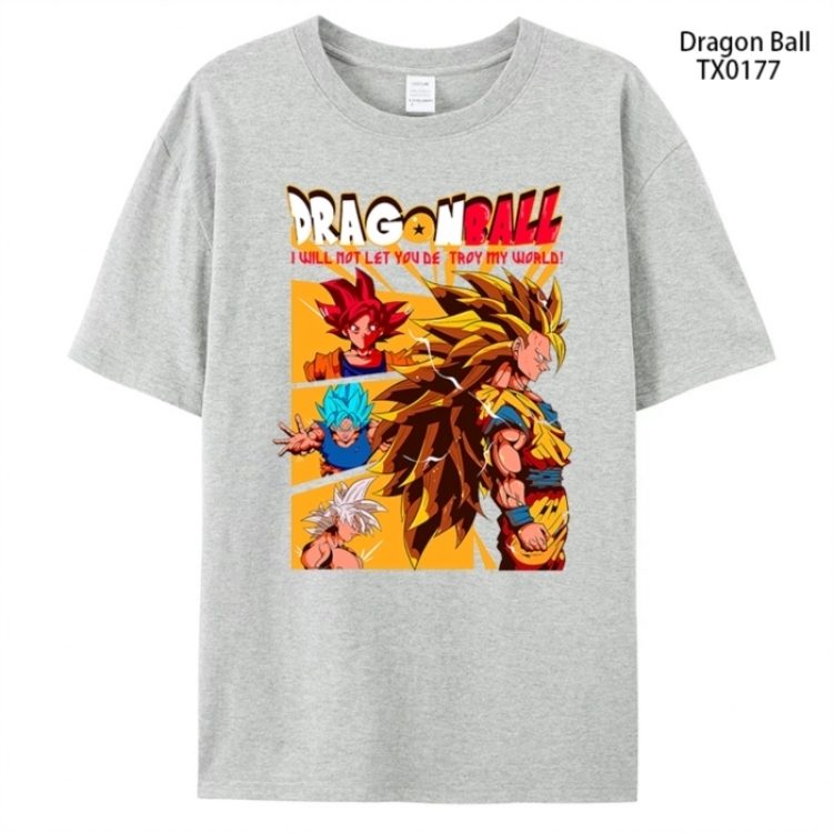 DRAGON BALL Anime peripheral printed pure cotton T-shirt from S to 4XL