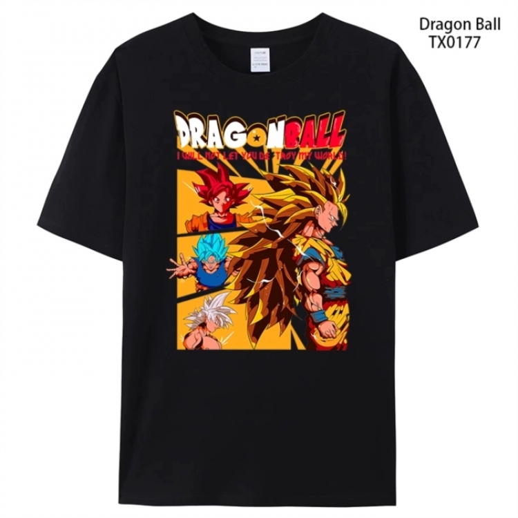 DRAGON BALL Anime peripheral printed pure cotton T-shirt from S to 4XL