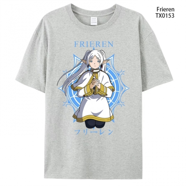 Frieren: Beyond J ourney's Anime peripheral printed pure cotton T-shirt from S to 4XL