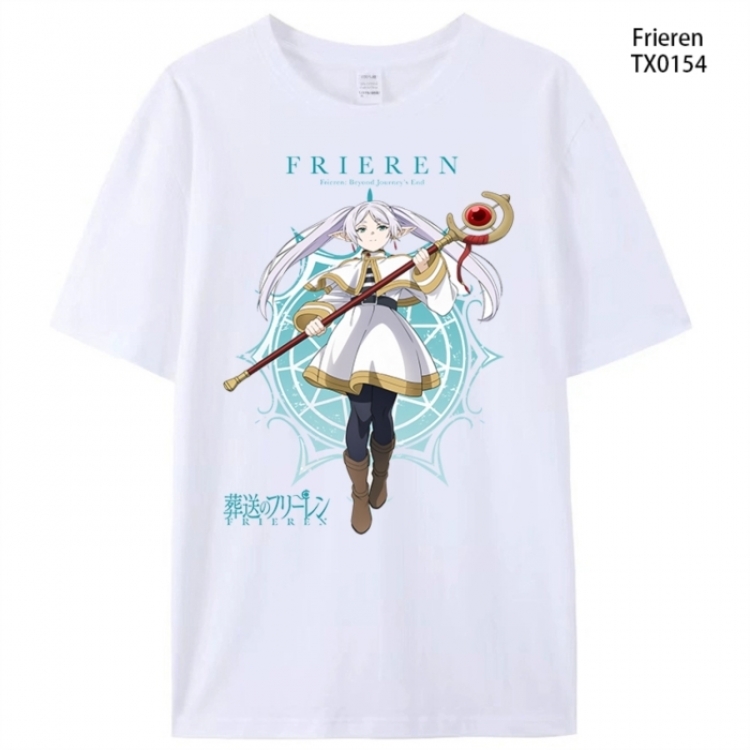 Frieren: Beyond J ourney's Anime peripheral printed pure cotton T-shirt from S to 4XL