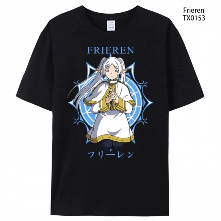 Frieren: Beyond J ourney's Anime peripheral printed pure cotton T-shirt from S to 4XL