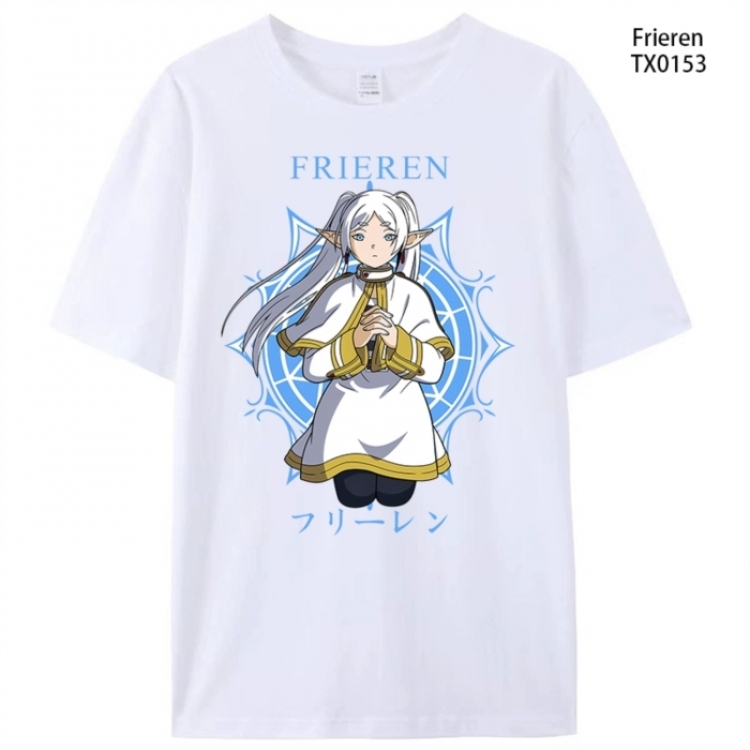Frieren: Beyond J ourney's Anime peripheral printed pure cotton T-shirt from S to 4XL