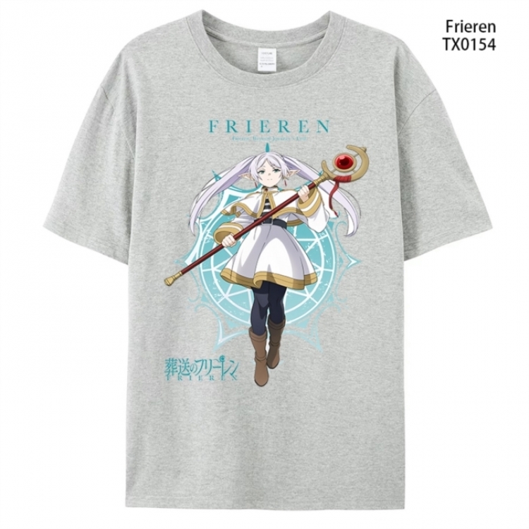 Frieren: Beyond J ourney's Anime peripheral printed pure cotton T-shirt from S to 4XL