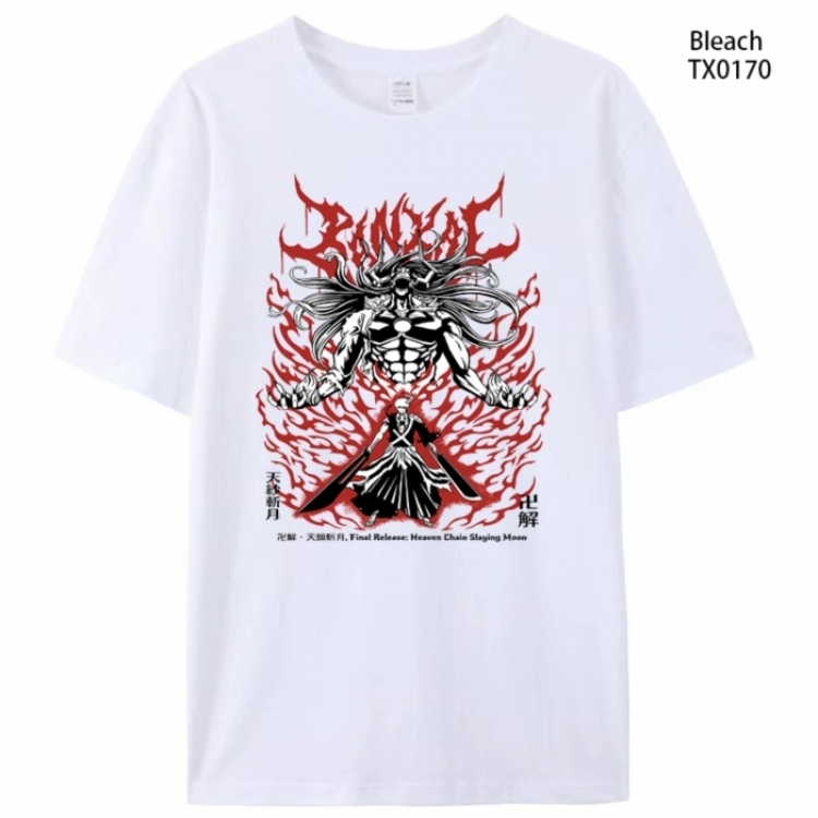 Bleach Anime peripheral printed pure cotton T-shirt from S to 4XL