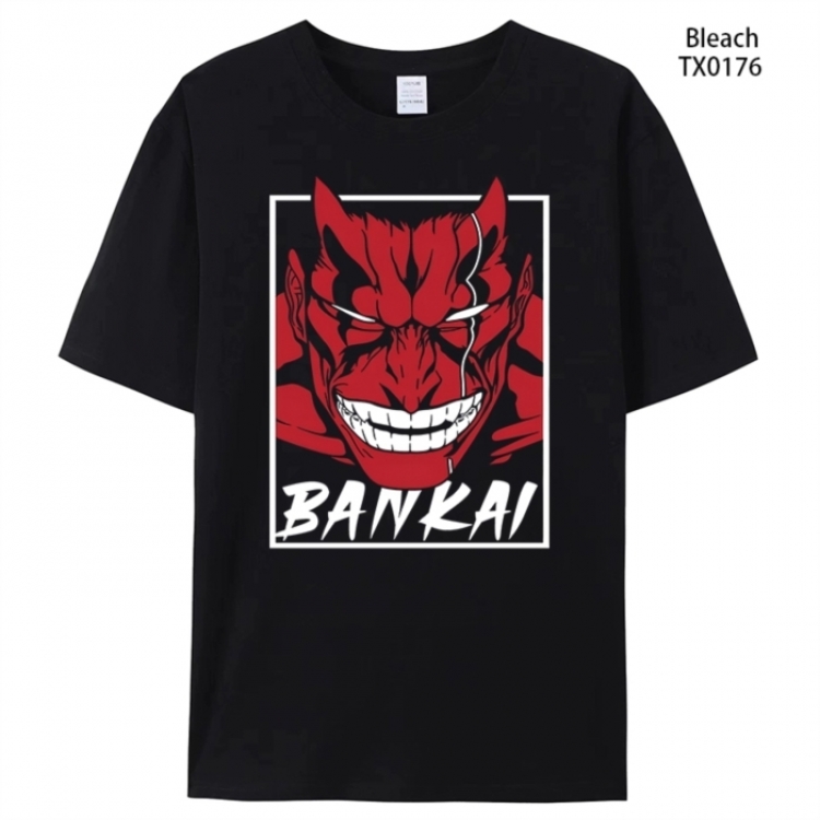 Bleach Anime peripheral printed pure cotton T-shirt from S to 4XL