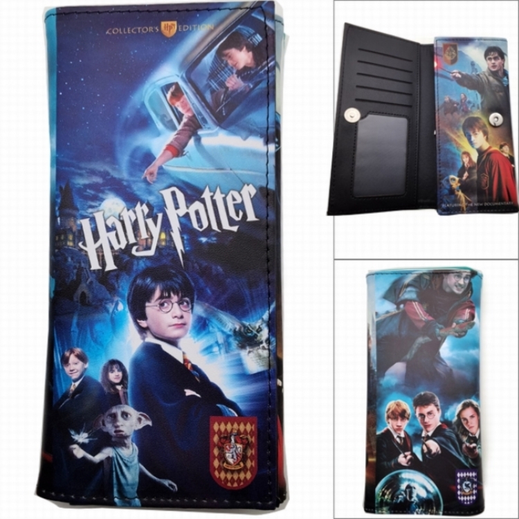 Harry Potter Anime Long Tri-Fold Wallet Wallet with Colorful Snaps PK-103