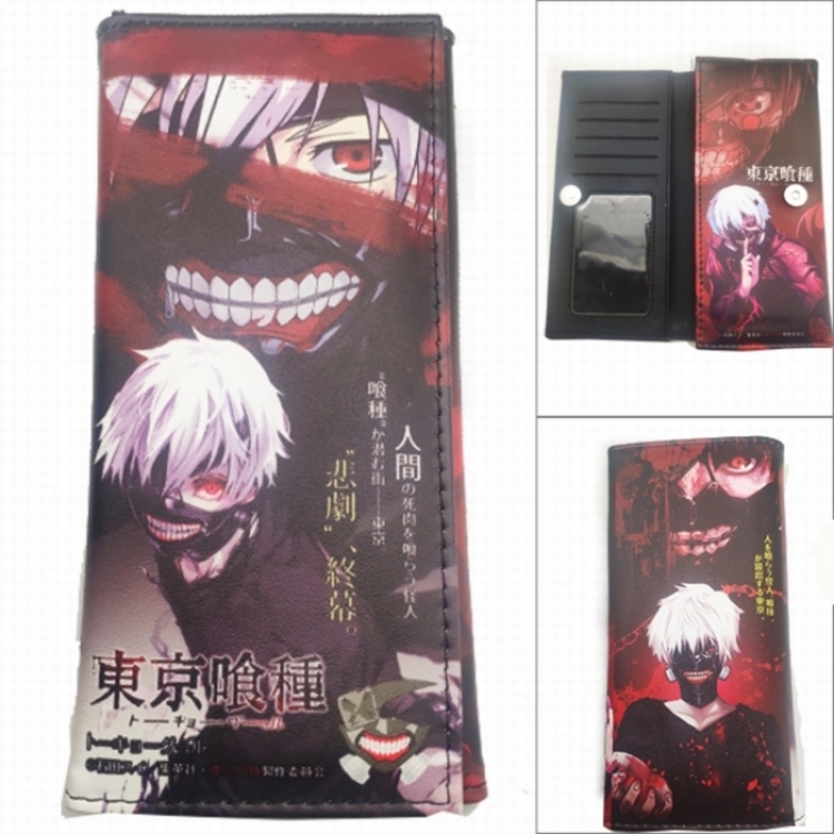 Tokyo Ghoul Anime Long Tri-Fold Wallet Wallet with Colorful Snaps PK-127