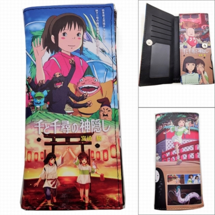 Spirited Away Anime Long Tri-Fold Wallet Wallet with Colorful Snaps PK-117