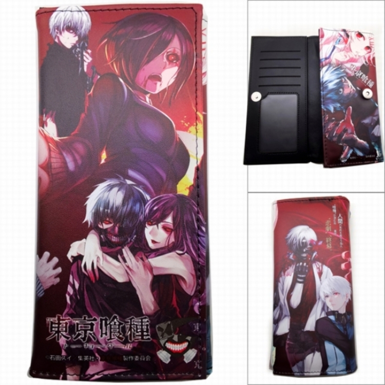 Tokyo Ghoul Anime Long Tri-Fold Wallet Wallet with Colorful Snaps PK-107