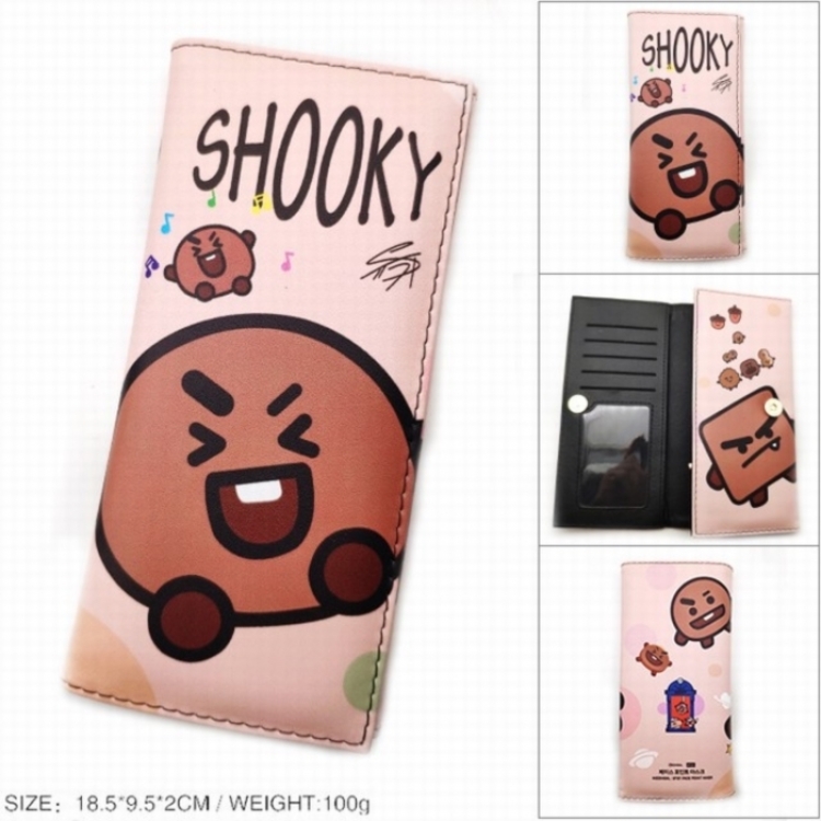 BTS Anime Long Tri-Fold Wallet Wallet with Colorful Snaps PK-137
