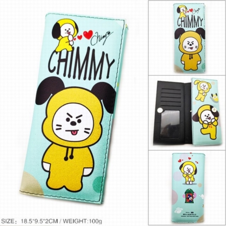 BTS Anime Long Tri-Fold Wallet Wallet with Colorful Snaps PK-138