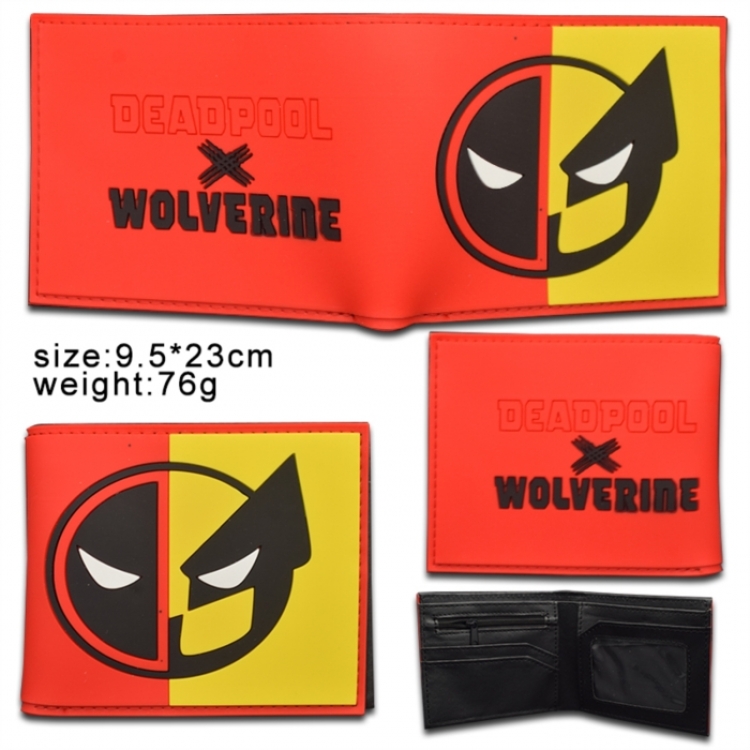 Wolverine PVC Wallet Short Half Fold Wallet 9.5X23CM