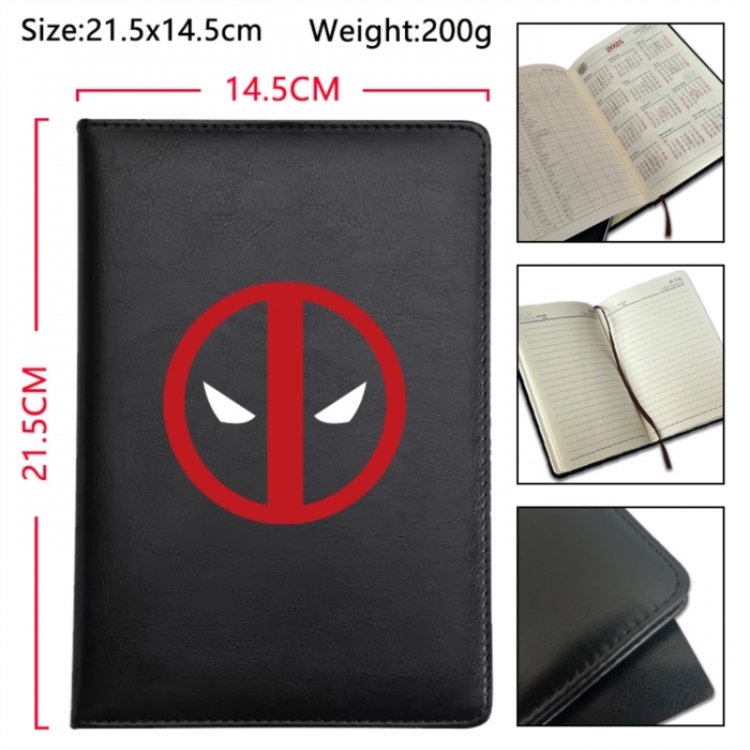 Superhero Anime Printed PU Car Thread Notebook Hard Cover 21.5x14.5cm