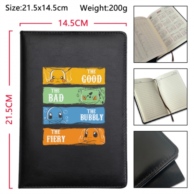 Pokemon Anime Printed PU Car Thread Notebook Hard Cover 21.5x14.5cm