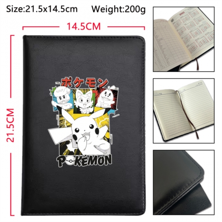 Pokemon Anime Printed PU Car Thread Notebook Hard Cover 21.5x14.5cm