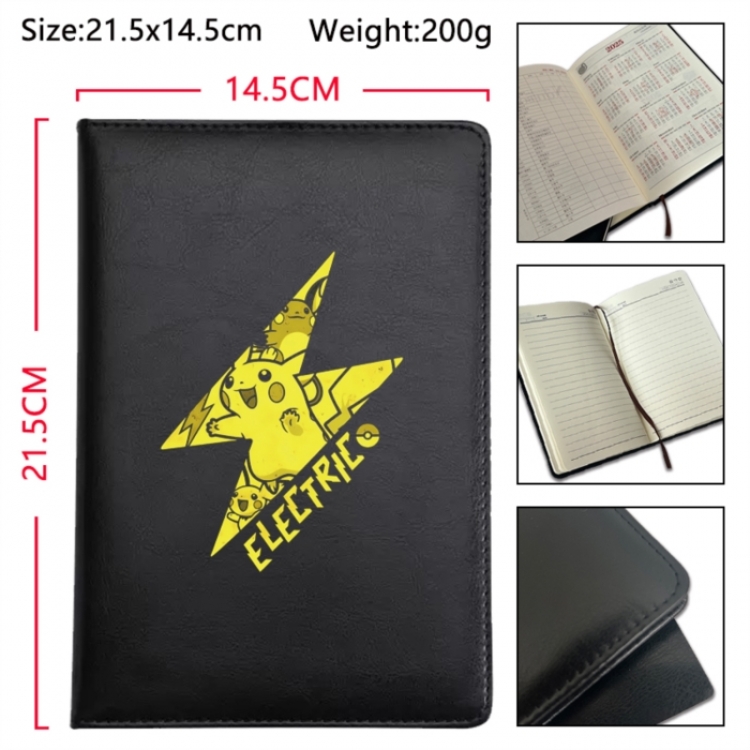 Pokemon Anime Printed PU Car Thread Notebook Hard Cover 21.5x14.5cm