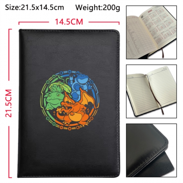 Pokemon Anime Printed PU Car Thread Notebook Hard Cover 21.5x14.5cm