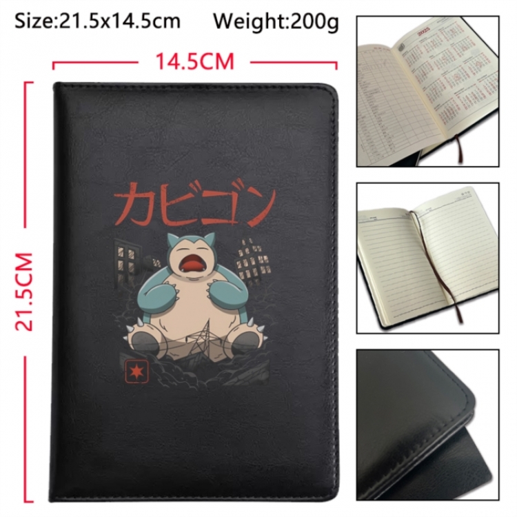 Pokemon Anime Printed PU Car Thread Notebook Hard Cover 21.5x14.5cm