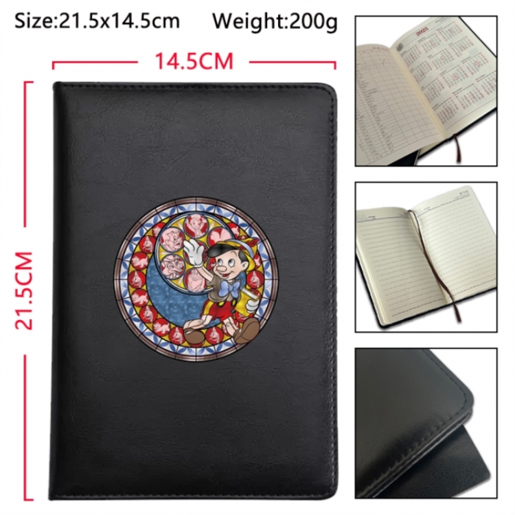 Disney Anime Printed PU Car Thread Notebook Hard Cover 21.5x14.5cm