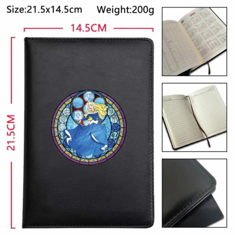 Disney Anime Printed PU Car Thread Notebook Hard Cover 21.5x14.5cm