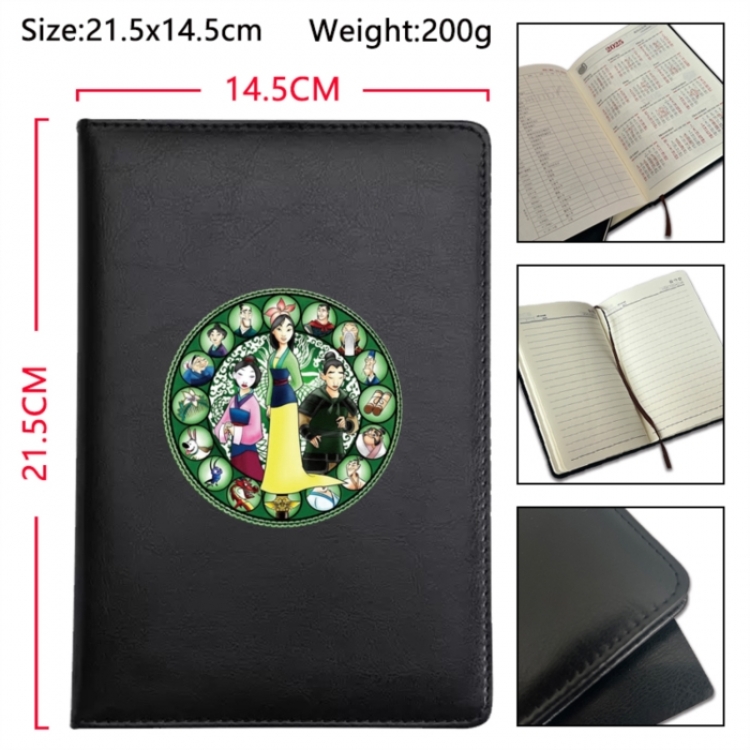 Disney Anime Printed PU Car Thread Notebook Hard Cover 21.5x14.5cm