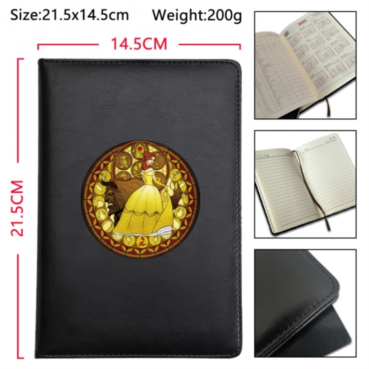 Disney Anime Printed PU Car Thread Notebook Hard Cover 21.5x14.5cm