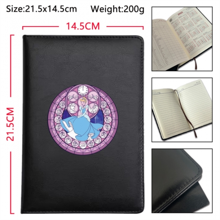 Disney Anime Printed PU Car Thread Notebook Hard Cover 21.5x14.5cm