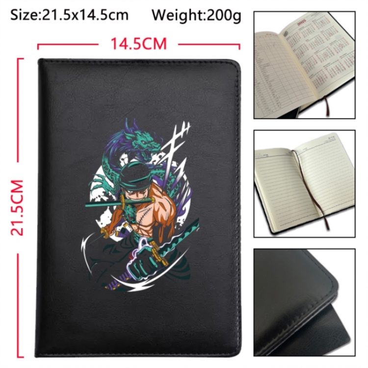 One Piece Anime Printed PU Car Thread Notebook Hard Cover 21.5x14.5cm