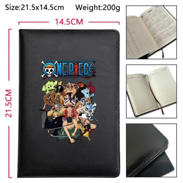 One Piece Anime Printed PU Car Thread Notebook Hard Cover 21.5x14.5cm