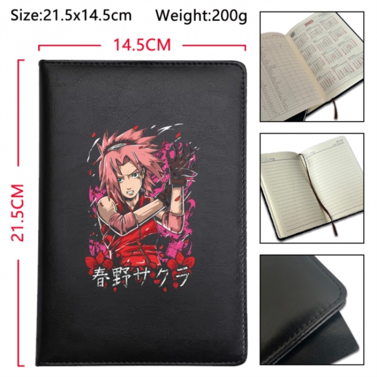 Naruto Anime Printed PU Car Thread Notebook Hard Cover 21.5x14.5cm