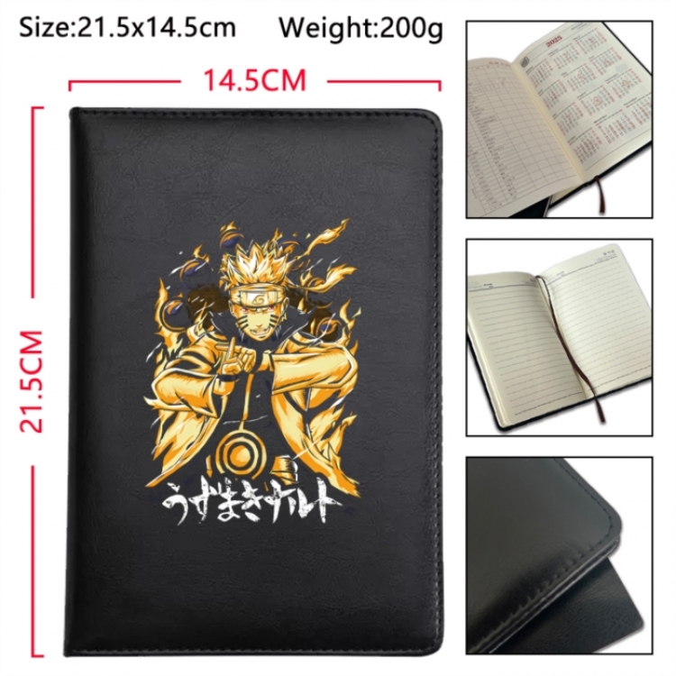 Naruto Anime Printed PU Car Thread Notebook Hard Cover 21.5x14.5cm