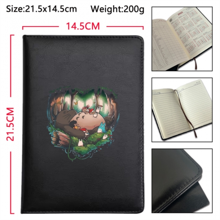 TOTORO Anime Printed PU Car Thread Notebook Hard Cover 21.5x14.5cm