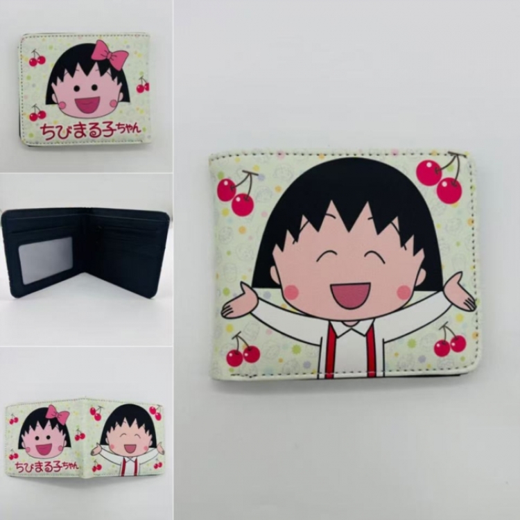 sakura momoko Full color Two fold short card case wallet 11X9.5CM  