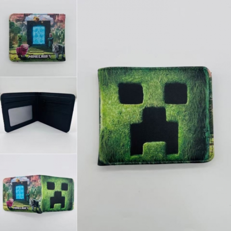 Minecraft Full color Two fold short card case wallet 11X9.5CM  