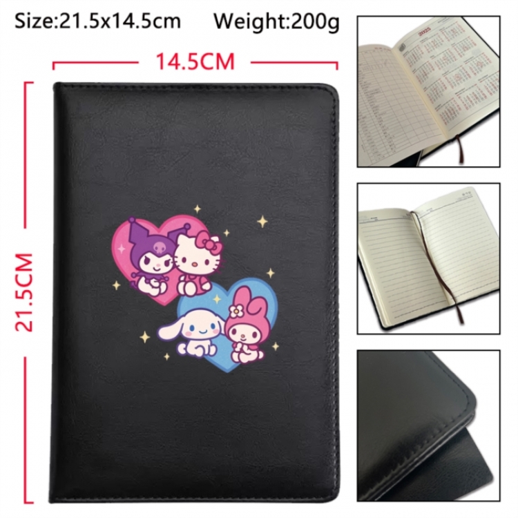 sanrio Anime Printed PU Car Thread Notebook Hard Cover 21.5x14.5cm