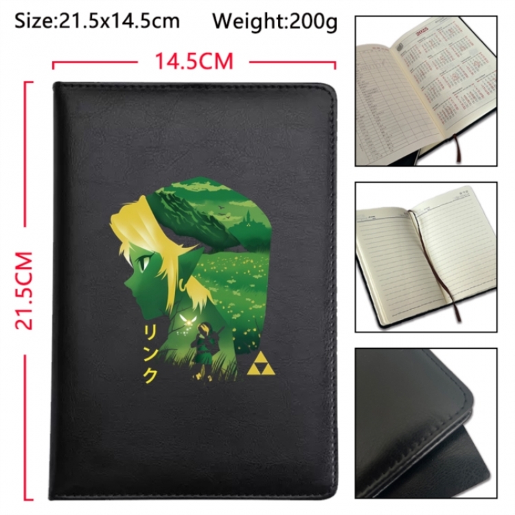 The Legend of Zelda Anime Printed PU Car Thread Notebook Hard Cover 21.5x14.5cm