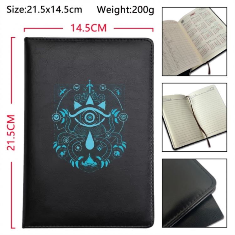 The Legend of Zelda Anime Printed PU Car Thread Notebook Hard Cover 21.5x14.5cm