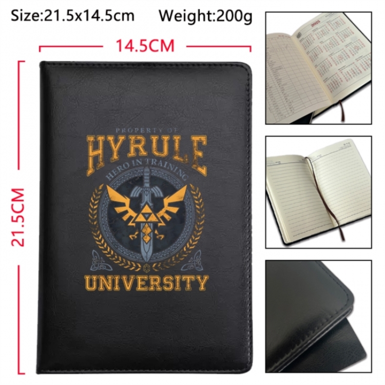 The Legend of Zelda Anime Printed PU Car Thread Notebook Hard Cover 21.5x14.5cm