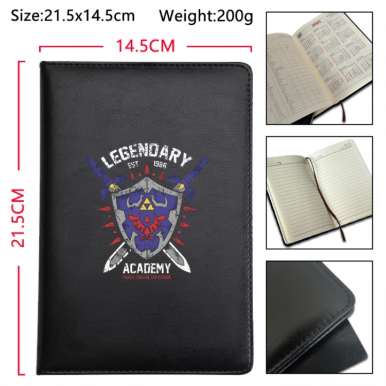 The Legend of Zelda Anime Printed PU Car Thread Notebook Hard Cover 21.5x14.5cm